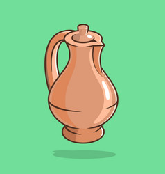 Brown Ceramic Clay Jug For Water