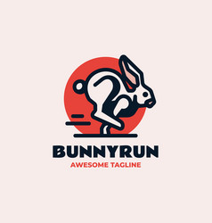 Logo Bunny Simple Mascot Style