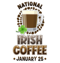 National Irish Coffee Day Banner Design