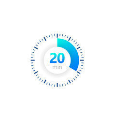 20 Minutes Stopwatch Icon Digital