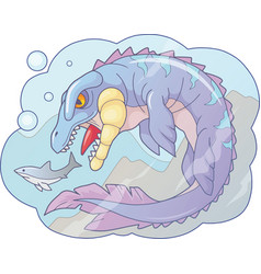 Cartoon Prehistoric Dinosaur Mosasaurus