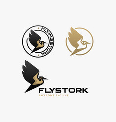 Logo Stork Simple Mascot Style