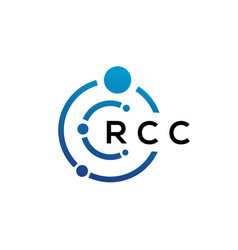 Rcc Letter Technology Logo Design On White