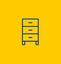 Simple Occasional Cupboard Cabinet Blue Line Icon