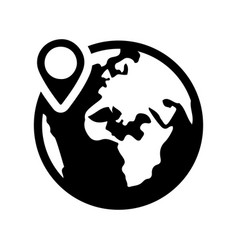 Gaps Navigation Globe Location Icon Black Design