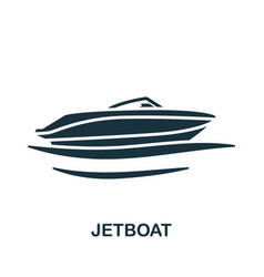 Jetboat Icon Monochrome Simple Summer Icon