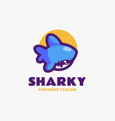 Logo Shark Simple Mascot Style