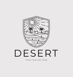 Majestic Desert Or Landscape Wasteland Logo Design