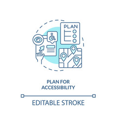 Plan For Accessibility Turquoise Concept Icon