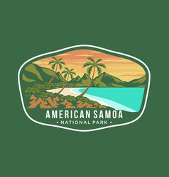 American Samoa National Park Emblem Patch Logo