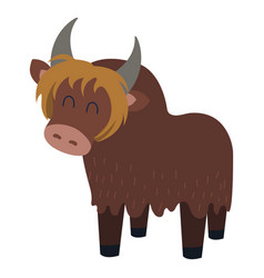 Cute Yak Animal Flat