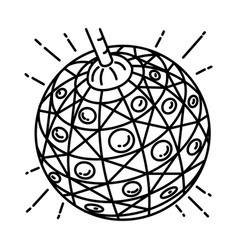 Disco Ball Icon Doodle Hand Drawn Or Outline Icon