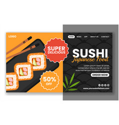 Sushi Japanese Food Social Media Landing Page