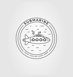 Underwater Submarine Or Sub Ship Logo Design