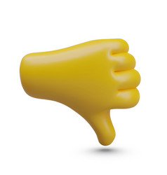 3d Yellow Hand Thumb Down Sign Language Symbol