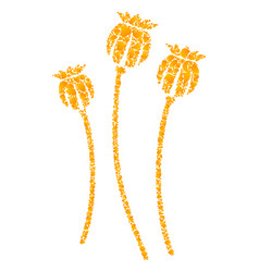 Gold Poppy Plants Mosaic Icon