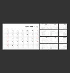 Wall Quarterly Calendar Template For 2023