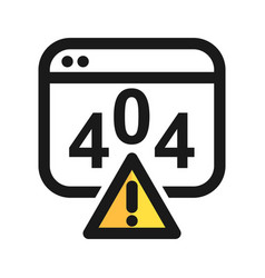 404 Error Line Icon Error On Browser Internet