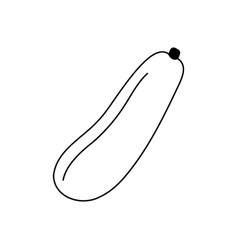 Black And White Zucchini Line Icon