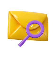 3d Search Mail Icon