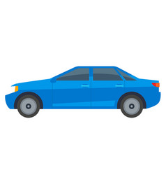 Blue Car On White Background