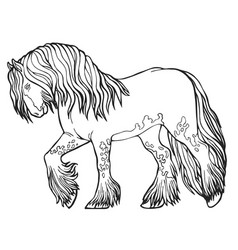 Horse Runs Trot Coloring Book