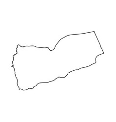 Outline Of The Map Of Yemen