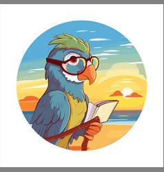 Parrot Cute Funny Cartoon Kawaii Watercolor Book