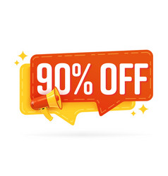 90 Percent Off Sale Label For Shop Store Promotion