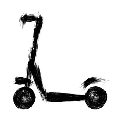 Black Scooter Drawing