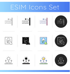 Different Types Fabric Feature Icons Set