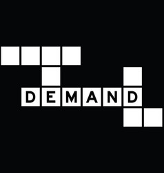 Alphabet Letter In Word Demand On Crossword