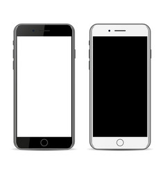 Black And White Smartphone Isolated On A White