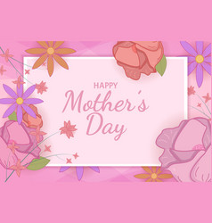 Flat Mother Day Floral Background