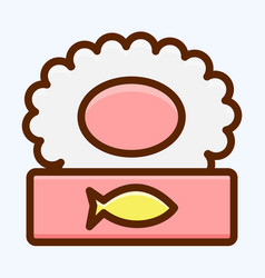 Icon Canned Suitable For Seafood Symbol Flat