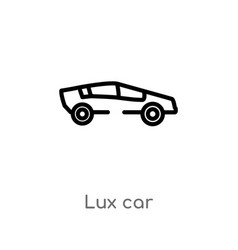 Outline Lux Car Icon Isolated Black Simple Line