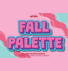 Fall Palette Editable Text Effect 3d Flat