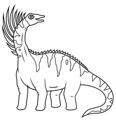 Hand Drawn Of Bajadasaurus Line Art