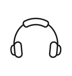 Headphone Line Icon Headset For Listening