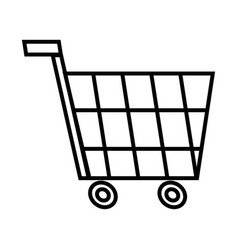 Isolated Black Shopping Cart Icon