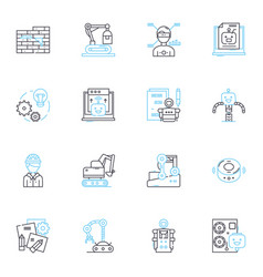 Medical Research Linear Icons Set Clinical