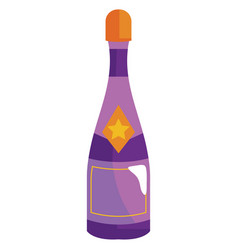 Purple Champagne Bottle Celebration