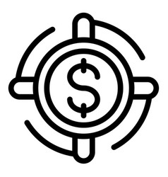 Target Dollar Trade Icon Outline Training