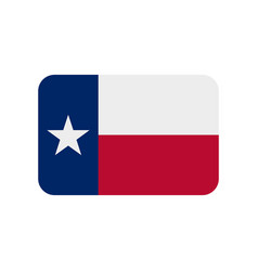 Texas Flag Icon On White Background