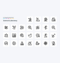 25 Science Line Icon Pack