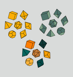 A Set Of Dice In Colors