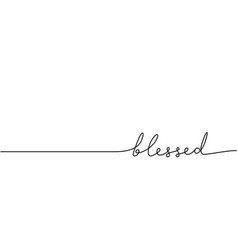 Blessed Word - Continuous One Line With Word