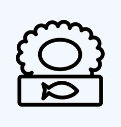 Icon Canned Suitable For Seafood Symbol Line