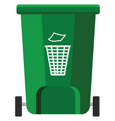 Recycle Bin On A White Background