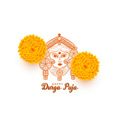 Happy Durga Pooja Festival Wishes Card